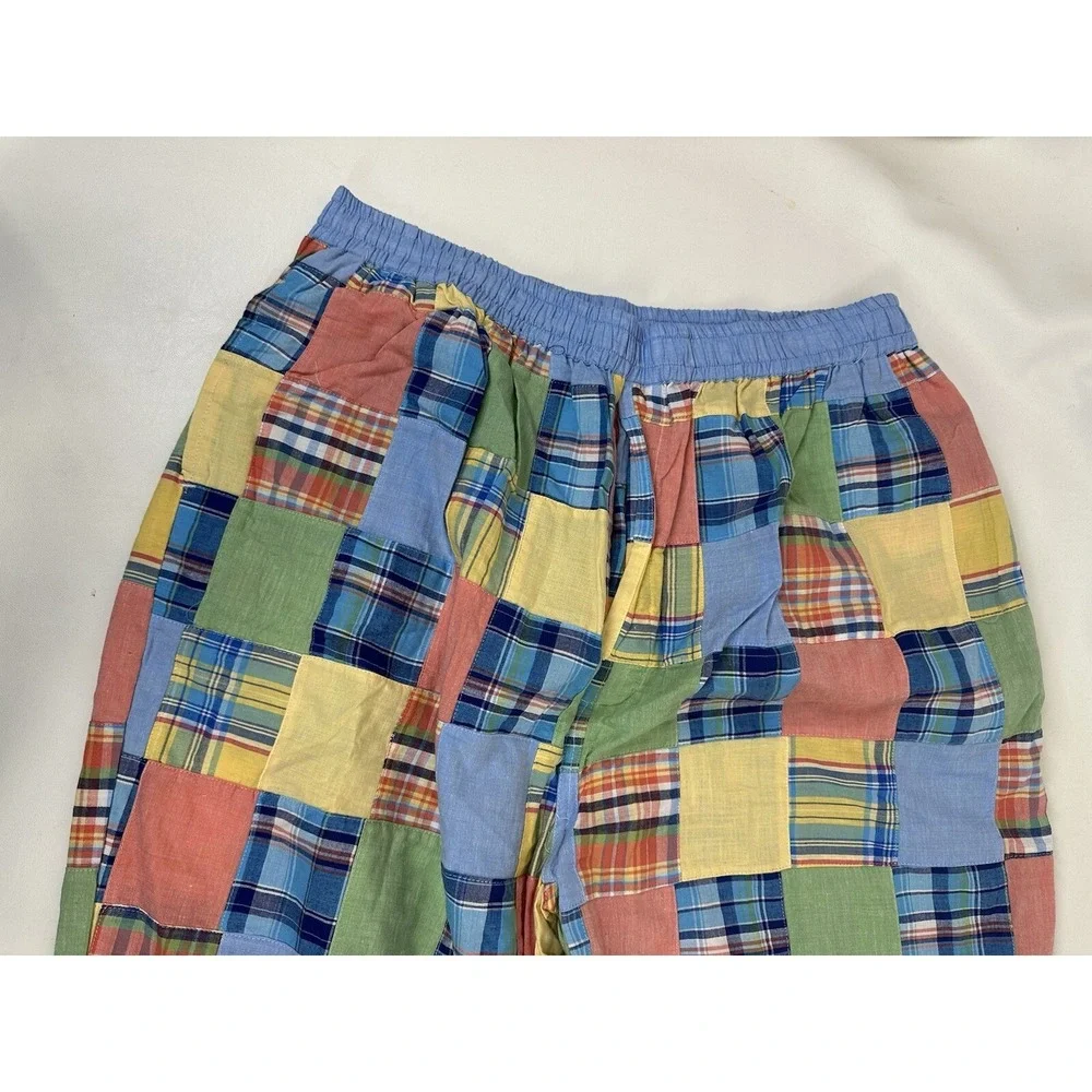 Majestic Robe Pants Set Cotton Madras Plaid Terry Cloth‎ Lined Men's Size XL/2XL